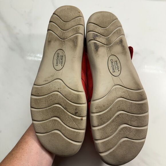 Earth Origins Rapid Teddy Red Leather Slip On Shoes, Women's Size 10 Flats - Picture 12 of 12